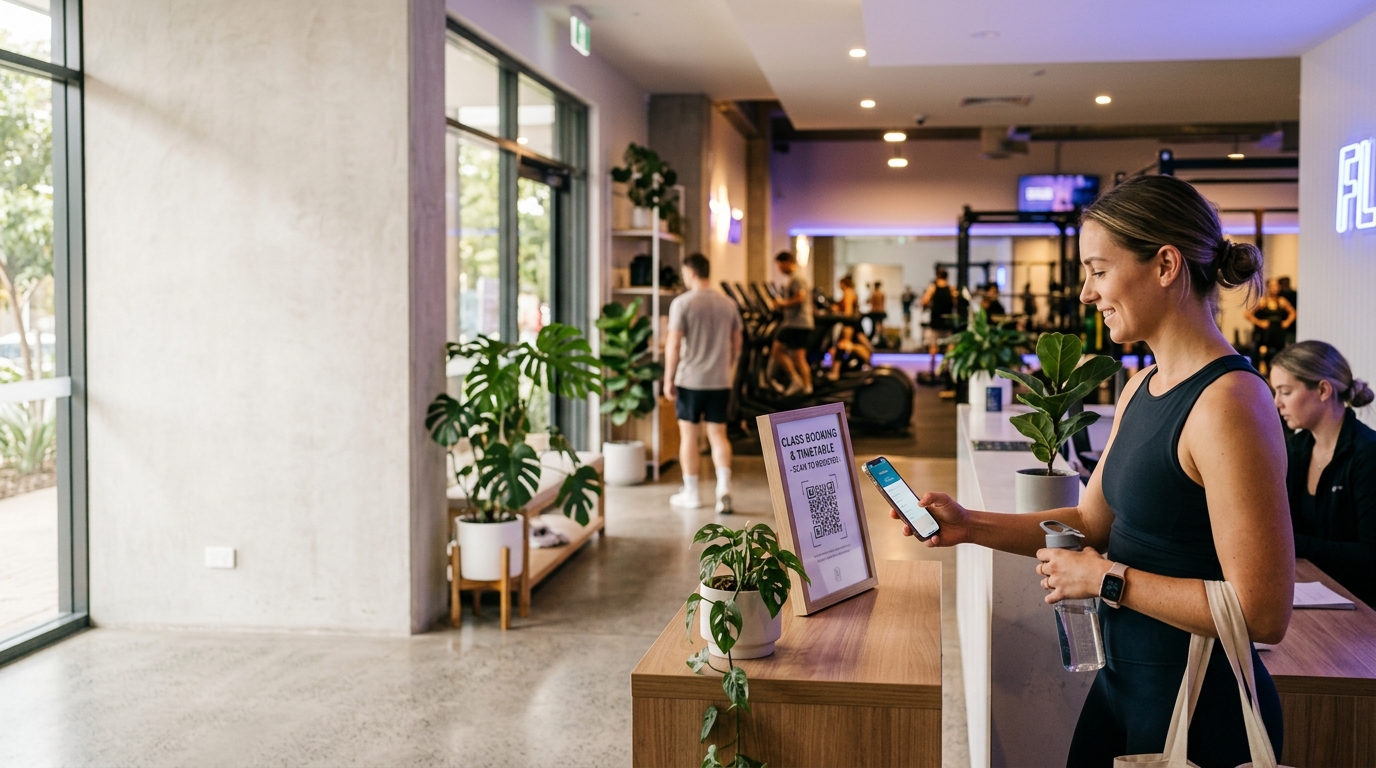 QR Codes for Gyms & Wellness Studios — From class booking to nutrition plans — all from one scan.