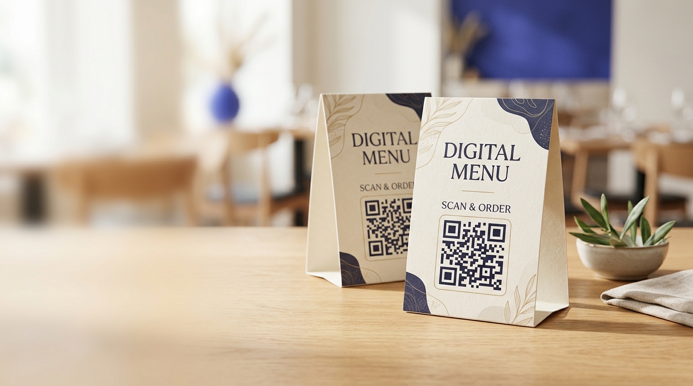 QR Codes on Table Tents — Turn every table into a revenue opportunity.